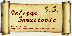 Velizar Samuilović vizit kartica